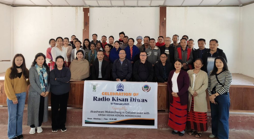Participants during the “Radio Kisan Diwas 2025” celebration held in Kubolong Hq, under Mokokchung district on February 15.